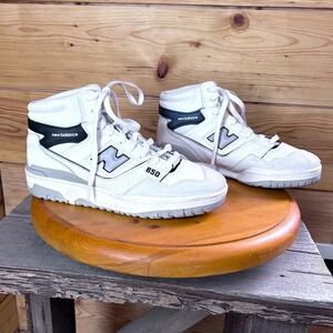 New Balance 650 High Top Sneakers White Black Grey Unisex Mens 9 Womens 10.5